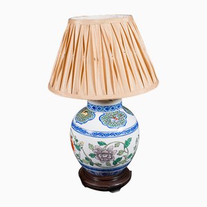 Lámpara de mesa china Art Déco vintage de cerámica, mediados del siglo XX