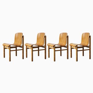 Italian Dining Chairs in Bentwood, 1960s, Set of 4