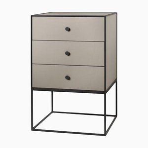49 Sand Frame Sideboard with 3 Drawers by Lassen