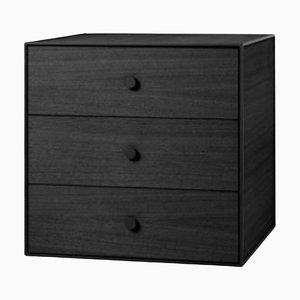 49 Black Ash Frame Box with 3 Drawers by Lassen