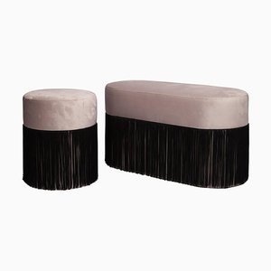 Poufs Pill L and S by Houtique, Set of 2