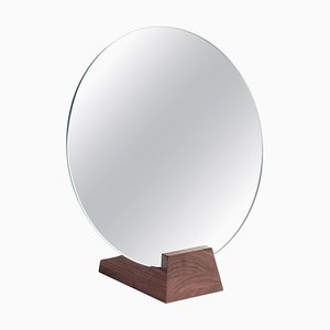 Natural Varnished Walnut Lalou Mirror by Jacques Emile Rulhmann