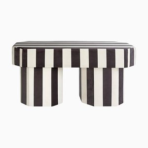Viva Stripe Black and White Bench by Houtique