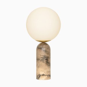 Tobacco Alabaster and Brass Atlas Table Lamp by Simone & Marcel