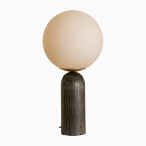 Atlas Tischlampe aus schwarzem Marmor & Stahl von Simone & Marcel