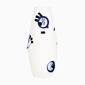 Eye Colbalt Ceramic Vase by Malwina Konopacka