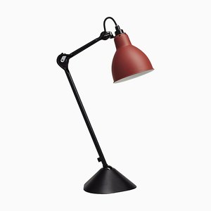Lámpara de mesa Lampe Gras N ° 205 en rojo de Bernard-Albin Gras