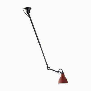Lámpara de techo Lampe Gras N ° 302 en rojo de Bernard-Albin Gras