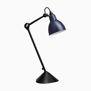 Lámpara de mesa Lampe Gras N ° 205 en azul de Bernard-Albin Gras