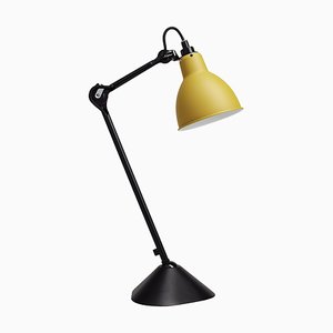 Gelbe Lampe Gras N° 205 Tischlampe von Bernard-Albin Gras