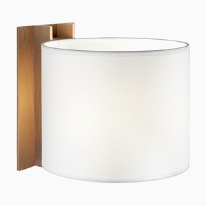 White and Beech TMM Corto Wall Lamp by Miguel Milá