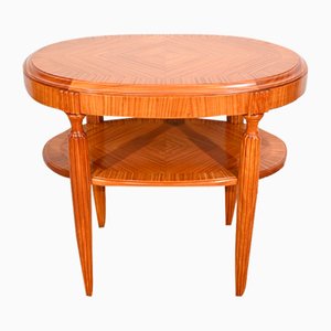 Petite Table Art Déco en Acajou Clair, 1930s