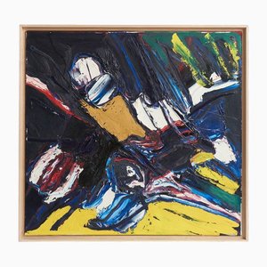 Bengt Åberg, Composición abstracta, años 50, óleo sobre lienzo