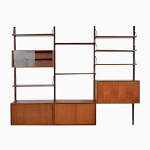 Danish Teak Royal System 3-Bay Wall Unit by Poul Cadovius for Cado, 1960s