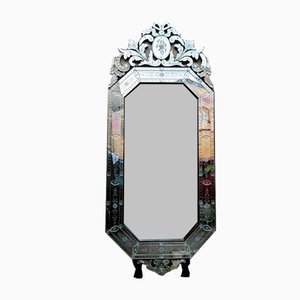 Grand Miroir de Venise Gravé, 20ème Siècle