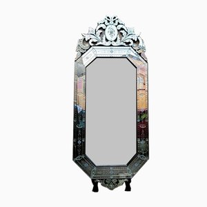 Large Engraved Venice Mirror, 20th Century