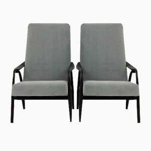 Upholstered Armchairs by Ton, Czech, 1960s, Set of 2