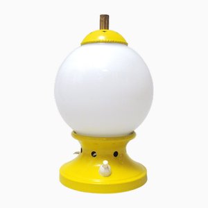 Lámpara de mesa italiana amarilla, años 60