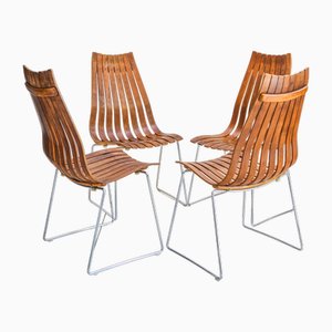 Scandia Dining Chairs by Hans Brattrud for Hove Furniture, 1970, Set of 4
