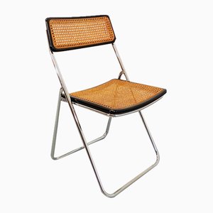 Vintage Wooden and Cannia Folding Chair, 1970s
