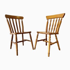 Farmhouse Kitchen Dining Chairs, 1990s, Set of 2