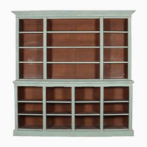 English Painted Open Bookcase