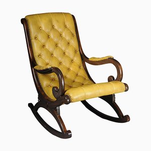 Antique English Chesterfield Rocking Chair