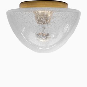 Mushroom-Shaped Glass Lamp in Gold, Germany, 1960s