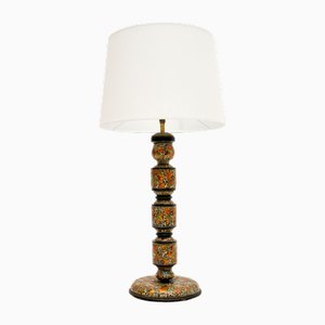 Antique Lacquered Chinoiserie Table Lamp, 1920