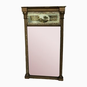 Early 19th Century Country House Giltwood Pier Mirror with Eglomise Panel