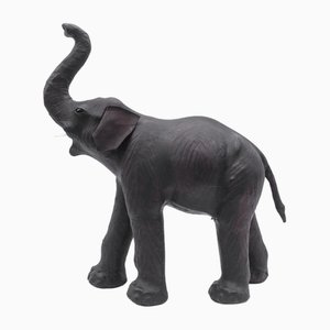 Elefante Mid-Century moderno de cuero, años 60