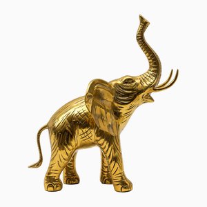 Elefante Mid-Century moderno in ottone, anni '60