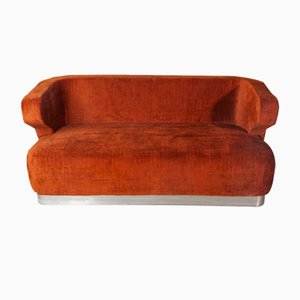 2-Seat Sofa in Velvet by Gianni Moscatelli for Formanova, 1960s