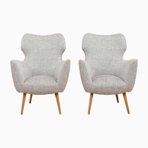 Set of Italian Lounge Armchairs in the style of Gio Ponti, 1950s