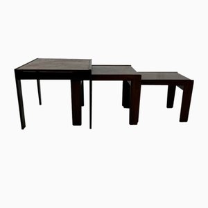 Tables Empilables en Palissandre par Tobia & Afra Scarpa pour Cassina, 1960s, Set de 3