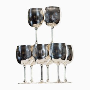 Bicchieri da vino in argento di Sheffield Craftsmen per Daniel Schofield Studio, set di 6