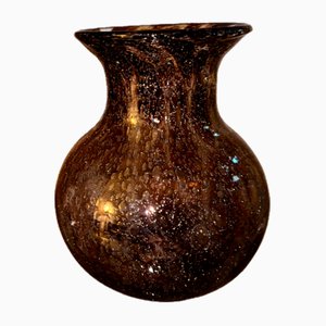 Vase Art Vintage en Verre Brown Effeso par Ercole Barovier, 1968