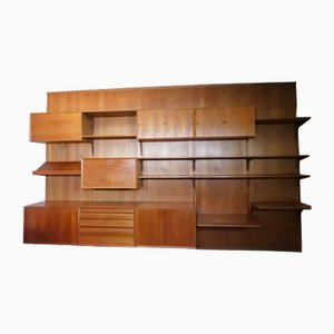 Libreria modulare in teak di Poul Cadovius per Cado, 1960, set di 24