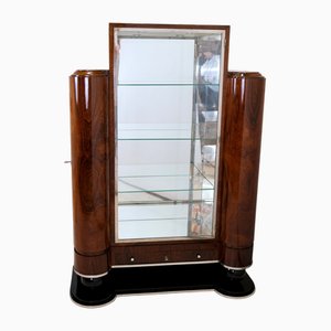 French Art Deco Display Case with Columnar Side Compartments, 1930s