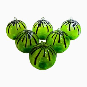Christmas Bubbles in Murano Glass by Mariana Iskra, Set of 6
