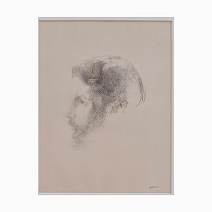 Odilon Redon, Portrait de Pierre Bonnard, 1902, Lithograph