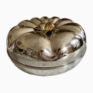 Ciotola a forma di zucca placcata in argento, Italia, anni '70