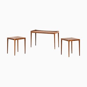 Nesting Tables in Rosewood attributed to Kurt Østervig, 1960s, Set of 3