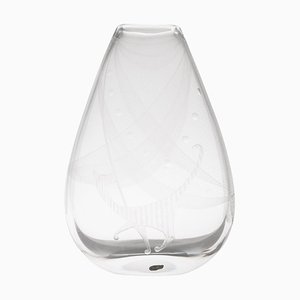 It Smells Like Fish Vase in Glass attributed to Vicke Lindstrand, 1950s