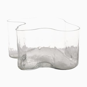 Jarrón de vidrio antiguo atribuido a Alvar Aalto, años 30