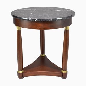 French Marble Pedestal Table, 1890s