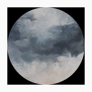Charlotte Pivard, nubes grises, 2023, acrílico