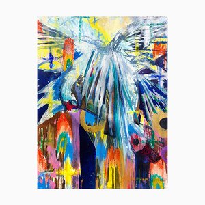 Niki Singleton, Hummingbird Man, 2021, Acrylic