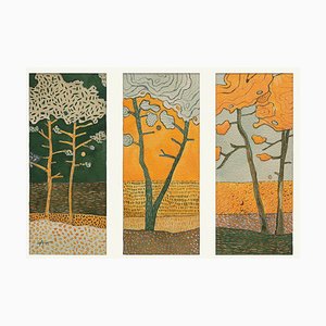 Aurélie Trabaud, Orange pines - Loving trees, 2022, Artwork