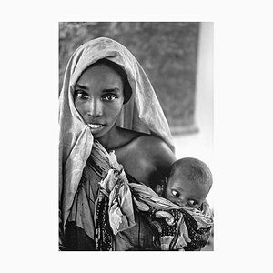 José Nicolas, mujer somalí y su hijo, 1992, Lámina fotográfica